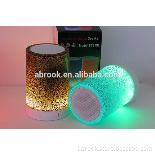 2016 New touch senser bluetooth speaker with led light